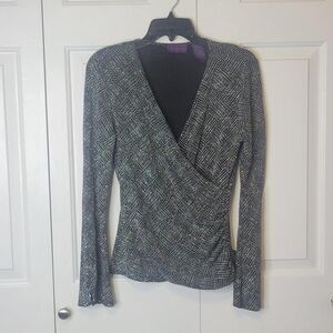 Metaphor Women's Black and Silver Blouse